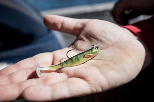 Strike King Homing Minnow Fishing Lure, Pre-Rigged Soft Plastic Swimbait, 3-Pack - color: Orange Bream, size: 2.5", 3/8oz