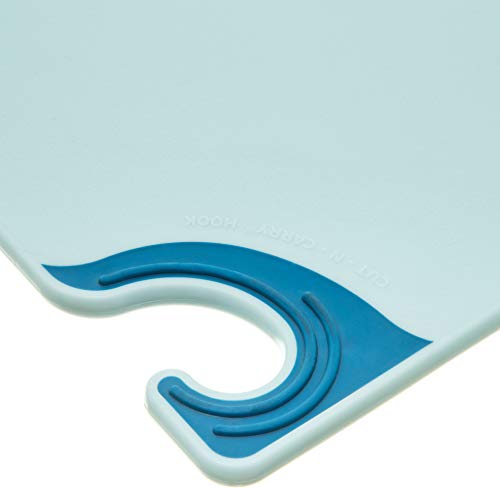 San Jamar Saf-T-Grip Cutting Board With Molded-In Ruler, Plastic Chopping Board for Kitchen, 9" x 12" x 0.35", 1 Count, Blue - color: Blue