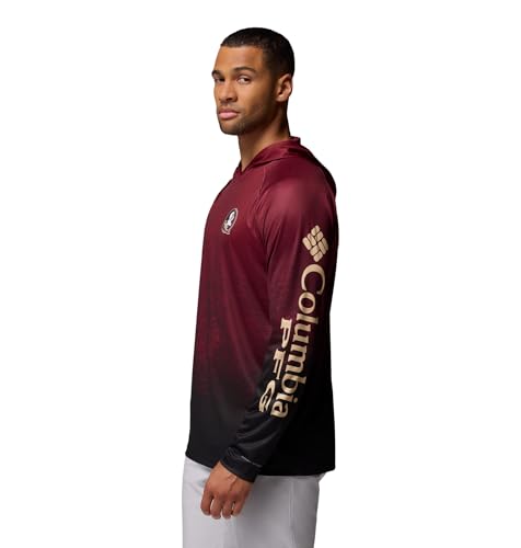 Columbia Men's Collegiate Super Terminal Tackle Hoodie - color: Fsu - Cabernet/Black, size: X-Large