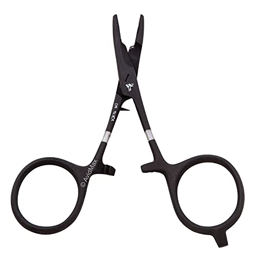 Dr. Slick 4" Scissor Clamp Black Straight - color: Black Straight, size: 4 in