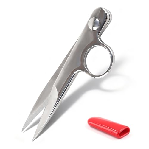1-Pack Thread Nipper, Stainless Steel, Ergonomic, Portable, Thread Cutter for Sewing and Fabric Cutting