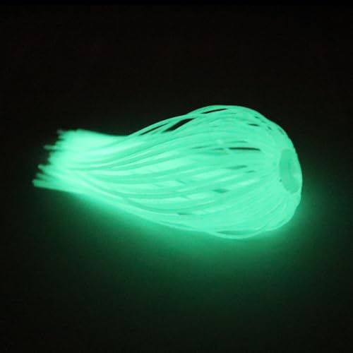 Harmony Fishing – Quick Change Umbrella Skirts for Fishing Jigs, Spinnerbaits, Buzzbaits, Lures, Baits (10 Pack) - color: Glow (in the dark)