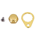 Fishing Reel Nut Covers, DIY Installation Secure Handle Locking Reel Handle Plate Covers Gold Left Hand for Anglers DIY Enthusiasts Freshwater Saltwater Fishing