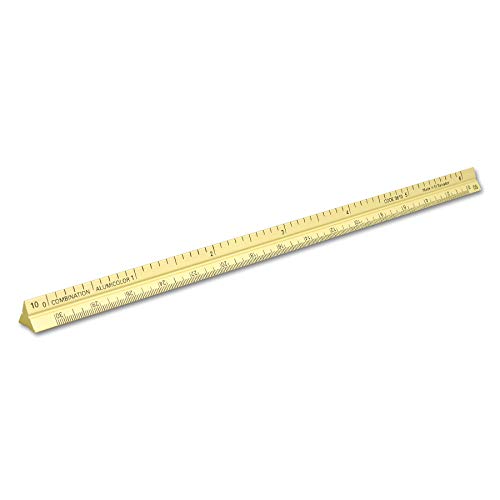 Alumicolor 3610-2 Aluminum Combination Pocket Scale, 6IN, Gold - color: Gold, size: 6 Inch, style: Combination