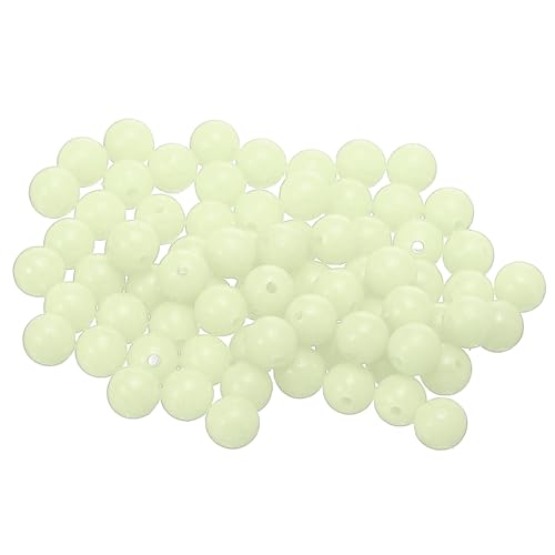 Fishing Beads Glow Hard Plastic Fishing Bait Eggs Lure Rigs Accessories, Fit for Saltwater Freshwater - Round - color: Natural Color, size: 7 mm