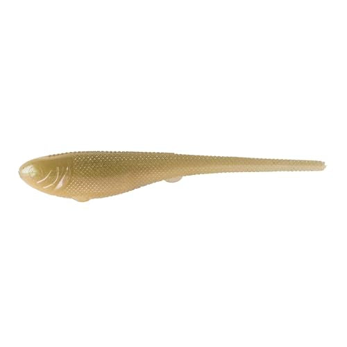 YUM Sniper Shad Soft Plastic – Realistic Minnow Bass Fishing Lure, Jig Head & Underspin Trailer, 3” 4” 5” Sizes, Multiple Colors - color: Pro Green Pearl, size: 4"
