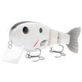 BASSROCK Topwater Fishing Lures for Bass Pike Salmon Floating Swimbait Jointed Crankbait Freshwater Saltwater 4.9in/1.76oz RK1001 - color: White Shad, size: 4.9in/1.76oz