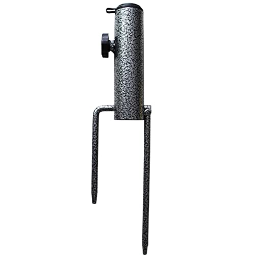 AMMSUN Adjustable Portable Umbrella Base, Upgraded Heavy Duty Metal Holder-Stand-Sand Grass Auger,for Flag, Umbrella, Fishing Rod, Outdoor Park Patio Beach Ground Ideal for Use in Soil, Grass