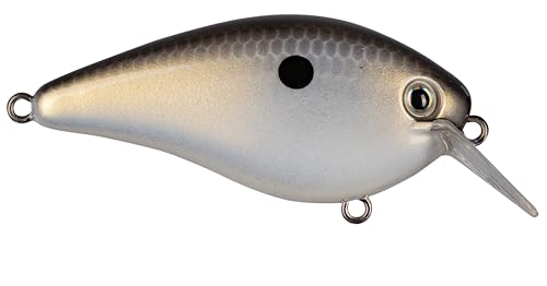 Strike King KVD 1.5 Hard Knock Fishing Lure, 3/8 oz, 3D Lifelike Eyes - color: Gizzard Shad, size: 3/8oz