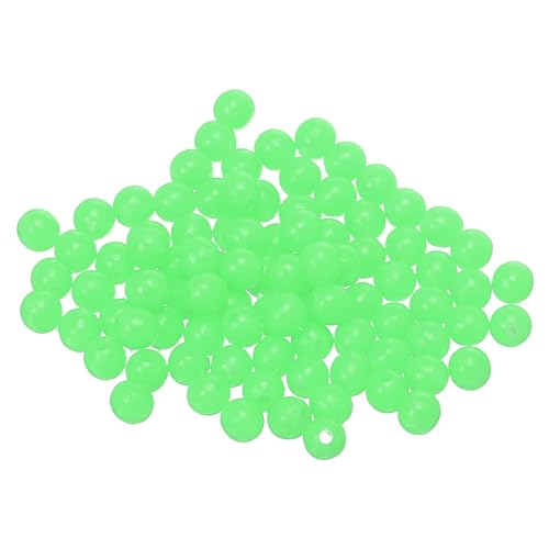 Fishing Beads Glow Hard Plastic Fishing Bait Eggs Lure Rigs Accessories, Fit for Saltwater Freshwater - Round - color: Green, size: 5 mm