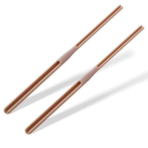 Dunkive 2 Pack Rosary Cord Knotting Tool, #7#9 and #36 Dual Head Twine Knotting Tool, Rosary Making Supplies, Beads Tying Kit, Beading Cord Kit for Jewelry, Fishing Hook, Bracelet(Brown) - color: Brown