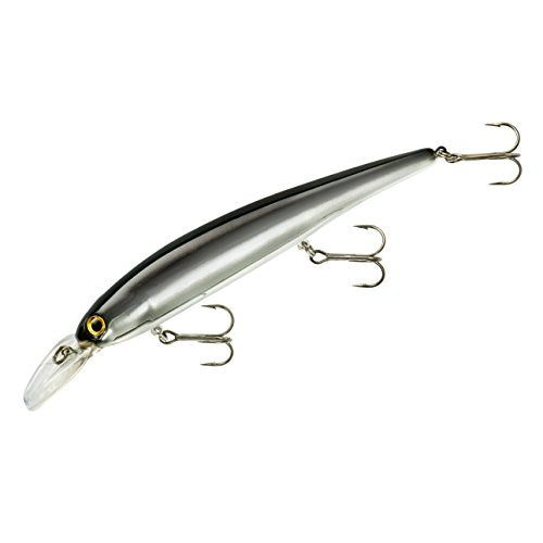 Bandit Walleye Shallow 4 3/4 inch Casting/Trolling Plug - style: Chrome Black Back