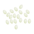 PATIKIL Glow Fishing Beads Plastic Oval Rubber Luminous Fishing Bait Eggs Rig Bead Tackle Lures Accessories with Box - color: White, size: 12x8mm