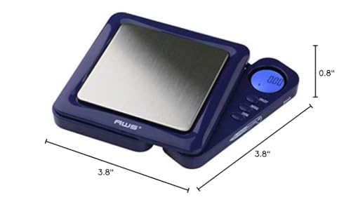 American Weigh Scales Blade Series 650g x 0.1g Digital Pocket Scale 0.1g Accuracy | Precision Mini Scale, Small Digital Gram Scale for Kitchen, Gold, Gems & Coin Scale, Smart Digital & Compact Scale - color: Blue, size: 650g x 0.1g
