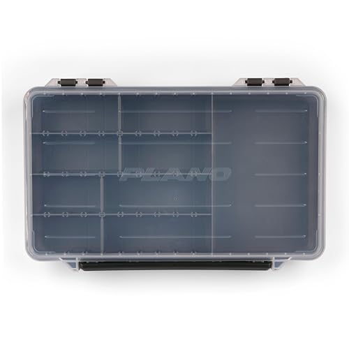 Plano StowAway 3600 50/50 Split Stow Tackle Box, 4-Pack, Corrosion-Preventive Rustricor, Single Latch Design, Transparent DuraView Lid, Stackable Storage for Fishing Bait, Lures and Gear - size: 3700 50/50 Split 4-Pack, style: New Model