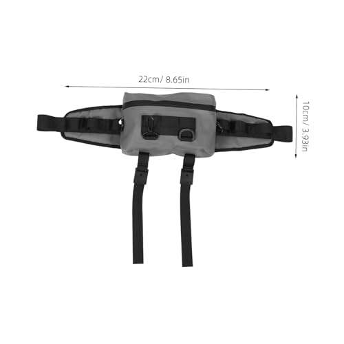 Mikikit Fishing Sling Bag Rod Holder Fly Fishing Hip Pack Small Tackle Bag for Hiking Boating and Outdoor Activities