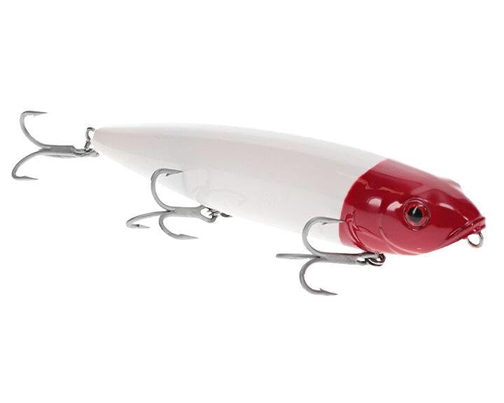 Strike King Sexy Dawg Hard Knock Saltwater Hard Bait Fishing Lure, 4.5", 5/8 oz, Steel Sound Chamber, 3D Eyes - color: Red Head
