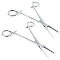 ADROIT (2 Pack) 5" Straight Tip Stainless Steel Hemostat Forceps | Precision Teeth Grip | Versatile Use for Sewing, Crafting, & Electronics - size: 5", style: Straight