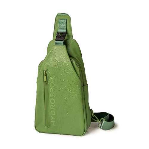 FITKICKS Hydrosport All Weather Sling Bag Unisex Crossbody Travel Hiking Chest Bag - color: Green