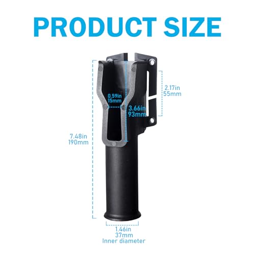 Fishing Rod Holster, Fishing Waist Belt Rod Holder, Adjustable Pole inserter for Spinning Casting Reel Outdoor Fishing - color: Rod Holder with Mounting Base