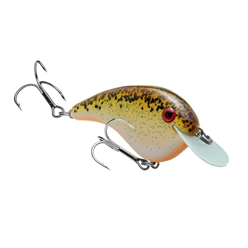 Strike King Chick Magnet Jr. Crankbait Fishing Lure, 1/4 oz, Dives 4-6 Feet, Premium Hooks - color: Rootbeer