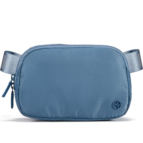 Pander Two Way Zipper Fanny Pack Nylon Everywhere Belt Bag for Women, Water Repellent Waist Packs, Crossbody Bags with Adjustable Strap (Indigo Blue). - color: Indigo Blue