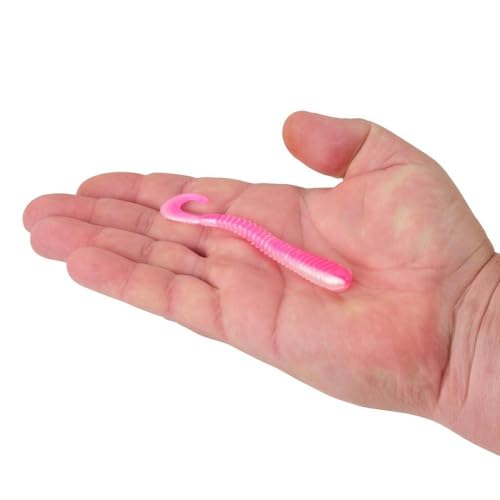 Berkley Berkley PowerBait Rib Worm - color: Pink Shad