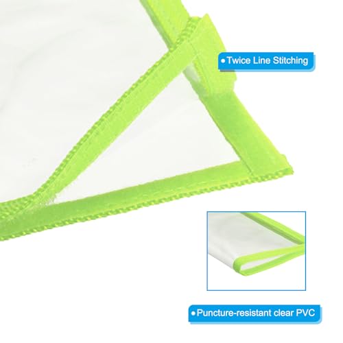 PATIKIL Fishing Lure Wrap Durable PVC Lure Covers Fishing Hook Covers Bait Storage Easily See Lures Keep Fishing Safe - color: Green, size: 3.9" x 7.1"