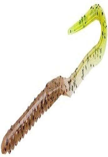 Zoom U Tail Worm-Pack of 20 - color: Pumpkin Chartreuse
