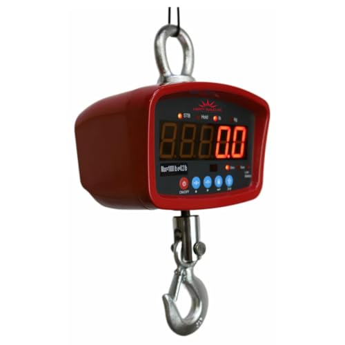 Liberty LS-924 Medium General Purpose Crane Scale for Luggage Weight Suitcase Hunting Farm Bike Bow Fish Weight Fishing Scale, Digital Hanging Scale (LED Display) (1000 lb x 0.2 lb) - style: 1000 lb x 0.2 lb