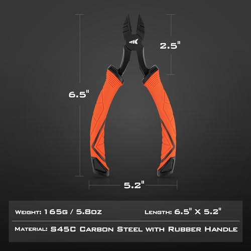 KastKing Paradox Fishing Pliers, Angled Fish Lip Gripper, Saltwater Resistant 420 Stainless Steel Fishing Tools, Fishing Pliers Hook Remover with Ergonomic Handle, Fishing Gifts for Men - style: C:6'' Wire Cutters