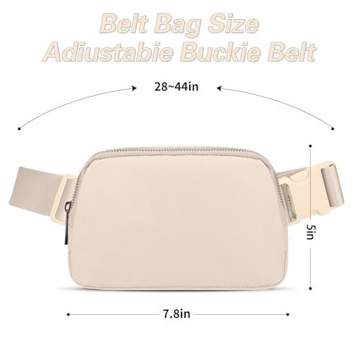 JSJ Mini Fanny Pack for Women & Men,Valentines Day Gifts for Girls Teens Kids Daughter Sister Her,Trendy Stuff Crossbody Bags Cute Everywhere Belt Bags.(Creamy) - color: Creamy