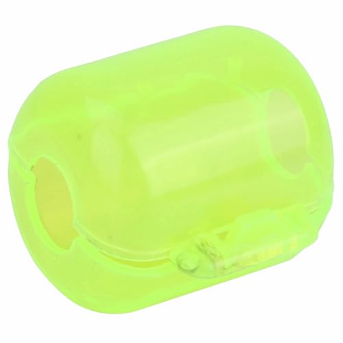 ‌50PCS Plastic Fishing Hook Box Set - Fluorescent Yellow Clamshell Squid Lure Cover Cases for Tackle Storage(L) - color: L