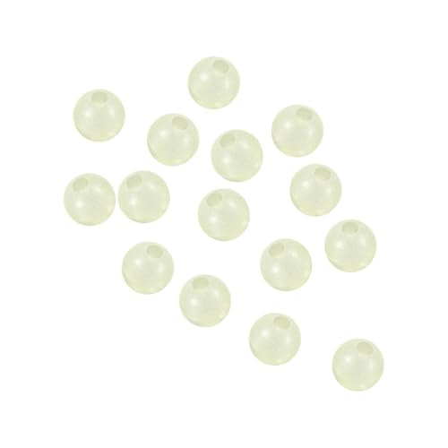 PATIKIL Glow Fishing Beads Plastic Round Rubber Luminous Fishing Bait Eggs Rig Bead Tackle Lures Accessories with Box - color: White, size: 3mm