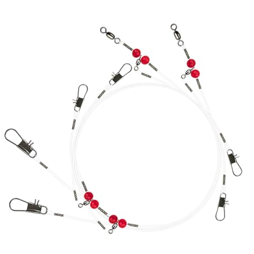 Narcissus Double Drop Saltwater Fishing Rig – Mono 2 Hook Bottom Rigs with Swivels & Snaps, Pre-Tied Surf Pier Boat Leader Line for Snapper, Bass, Mackerel, Catfish - color: Double Drop Rig-24