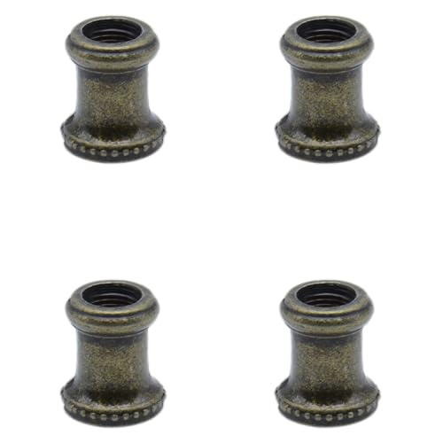 4 PCS Lamp Pipe Coupling 1/8 IP Threaded Antique Bronze Light Fixture Hardware for Lamp Repair Parts - color: Bronze, size: SET-1