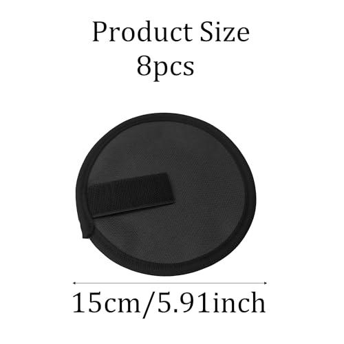 8PCS 5.9 Inch Black Fishing Lure Covers, Hook Bait Storage Protectors, Lure Wraps Safety Sleeve for Fishing Rod Protection and Transport - color: Black