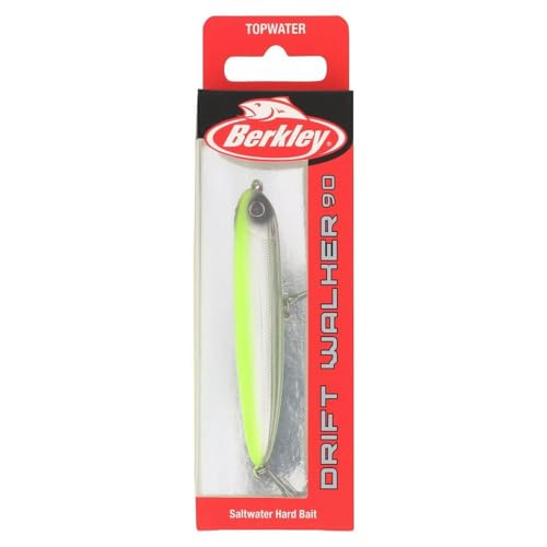 Berkley Berkley Drift Walker Saltwater - color: Chrome/Chartreuse, size: 3 /2in - 3/8 oz