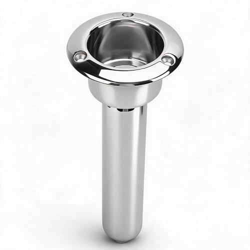 2 in 1 Boat Fishing Rod Cup Holder, Stainless Steel Fishing Rod Holder for Boats, Outrigger Cup Holder for Fishing Rod Holder, 0 Degree/15 Degree/30 Degree - size: 15 Degrees