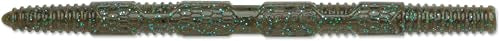 CrushCity Pig Stick Soft Plastic Stick Worm Bait, Versatile Finesse Action for Wacky, Neko, Texas & Ned Rigs - color: Green Pumpkin Blue, size: o/s
