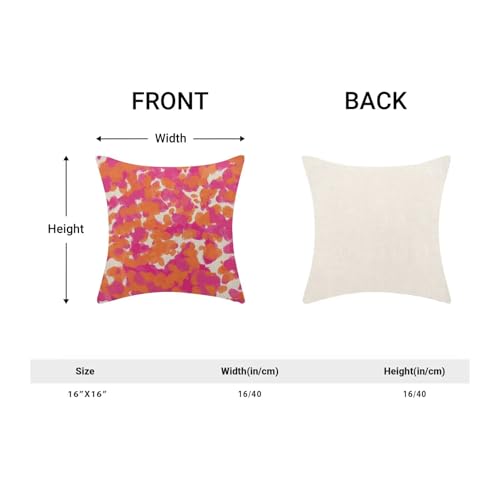 AEIOAE Hot Pink Orange Pillow Covers 16 x 16 Inch Set of 2, Modern Abstract Aesthetic Polka Dot Decorative Throw Pillow Covers Colorful Bold Girly Pillowcase for Couch Home Sofa Outdoor Decor - color: Pink Orange1, size: 16" x 16" (Pack of 1)