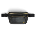 HUGGIES Unisex-Adult Diaper Waistpack Crossbody Bag - color: Black Leather