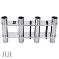 4 Tube Fishing Rod Holder & Boat Organizer Rod Rack Stainless Steel Fishing Rod Bracket Tube-linked Fishing Accessories