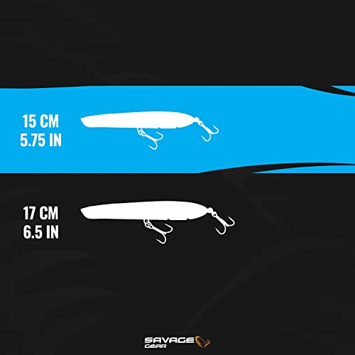 Savage Gear Panic Pencil Popper Fishing Hard Bait - color: White Glow, size: 5 3/4 in - 1 3/4 oz