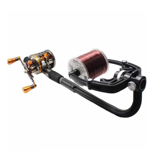 Fishing Line Spooler Machine Portable Adjustable Spinning Reel Line Winder Fishing Tackle Tool Black