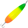 Dr.Fish Flutter Spoon 8" Saltwater Fishing Spoon Lures 7/0 Mustad Treble Hook, 3/0 Crane Swivel, Silver-Electroplated, Heavy Duty Striper Fluke Tuna Bluefish - color: Firetiger