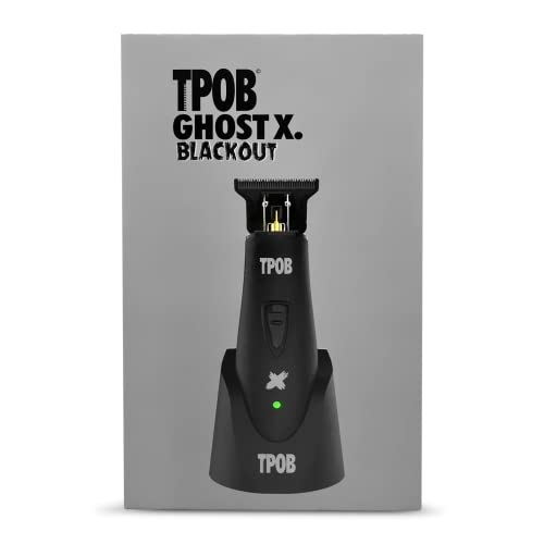 TPOB Ghost X Beard Trimmer Hair Clippers for Men, Professional Hair T-Blade Trimmer Cordless Rechargeable Edgers Clippers Electric Beard Shaver (Ghost X Blackout) - color: Ghost X Blackout