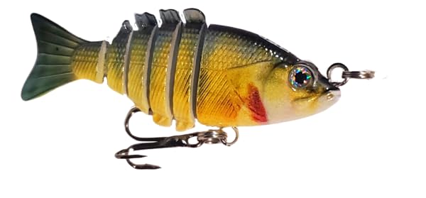2" Spring Shad Multi Jointed Swimbait Bass Fishing Lure Bait Hard Slow Fast Sinking Life Like Big Gizzard Shad Minnow Bluegill