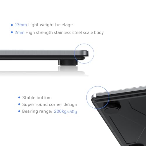 Shipping Scale 440lb with High Accuracy, Heavy Duty Stainless Steel Postal Scale with Hold/Tare, Digital Shipping Scale for Packages/Luggage/Post Office/Home, Battery & AC/DC Adapter