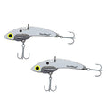 SteelShad - Mini Series (1/4 oz) - 2 Pack - Lipless Crankbait for Freshwater Fishing - Perfect for Ice Fishing, Pan Fishing, Crappie, Walleye and Bass - color: White Shad